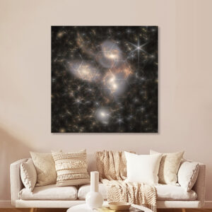 Radiant Space Threads - Stephans Quintet - StretchedCanvas